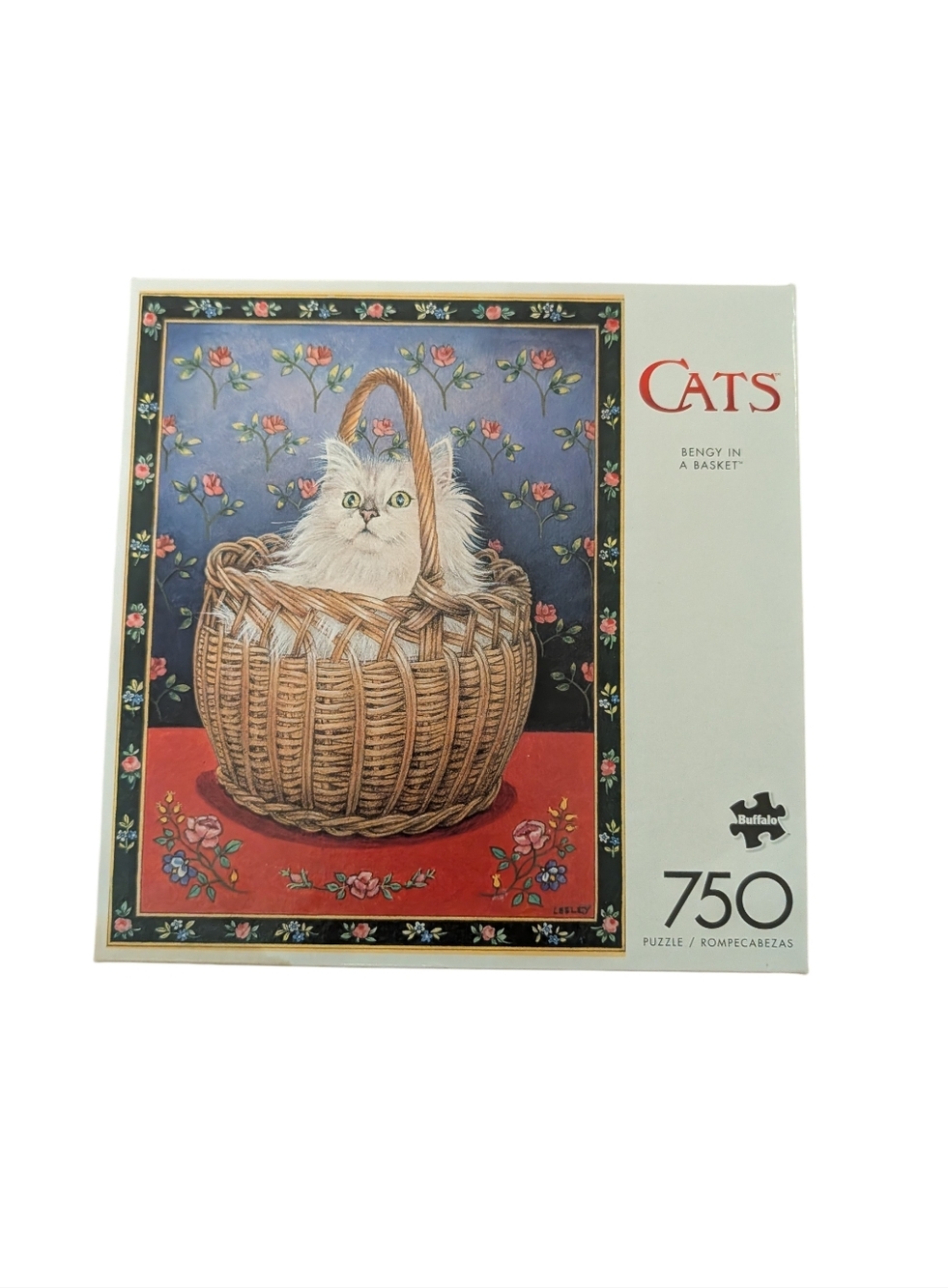 NWT Cats 'Bengy in a Basket' White Cat Puzzle - 750 Pieces